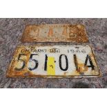 2- American car registration plates