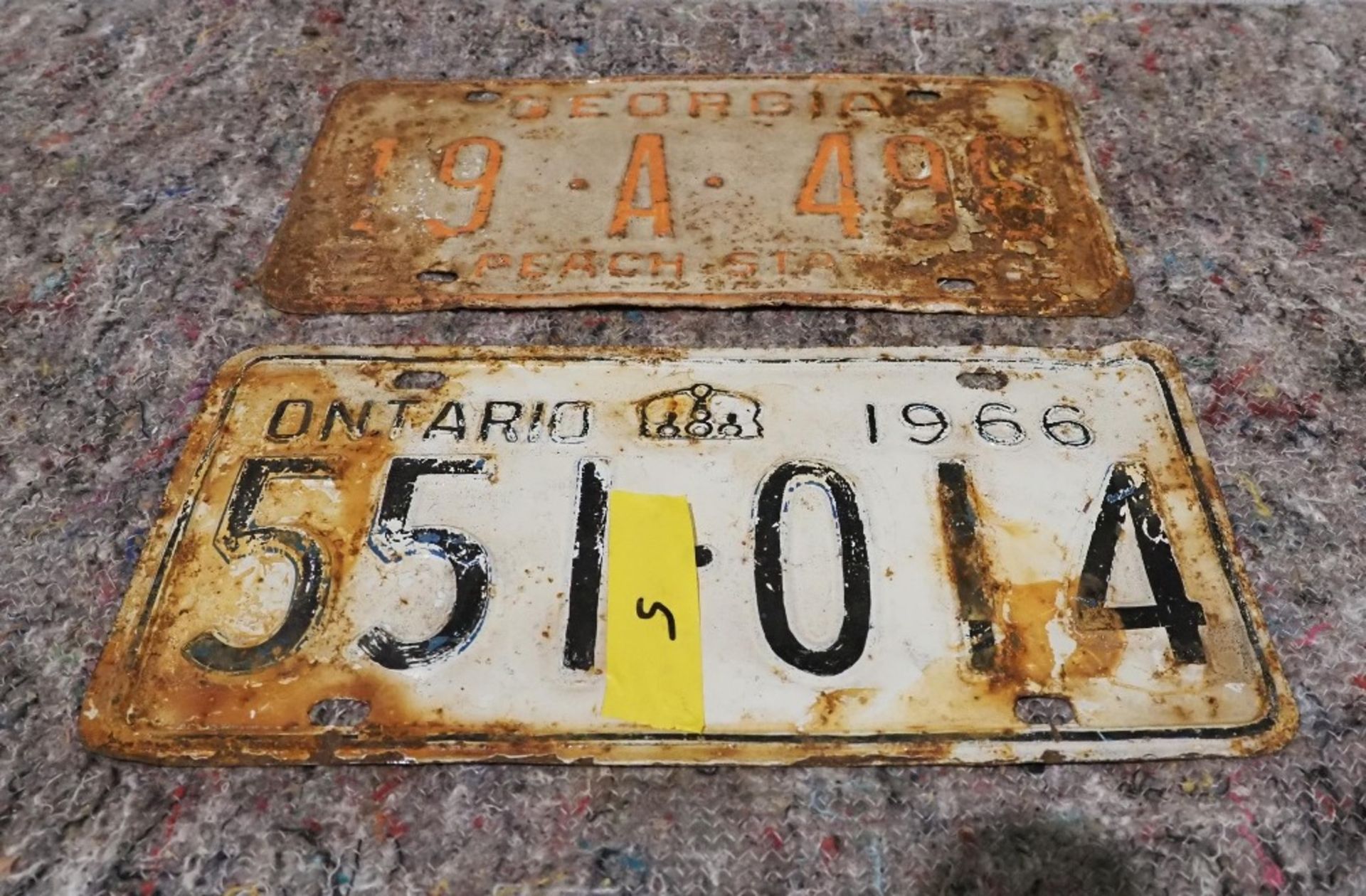 2- American car registration plates