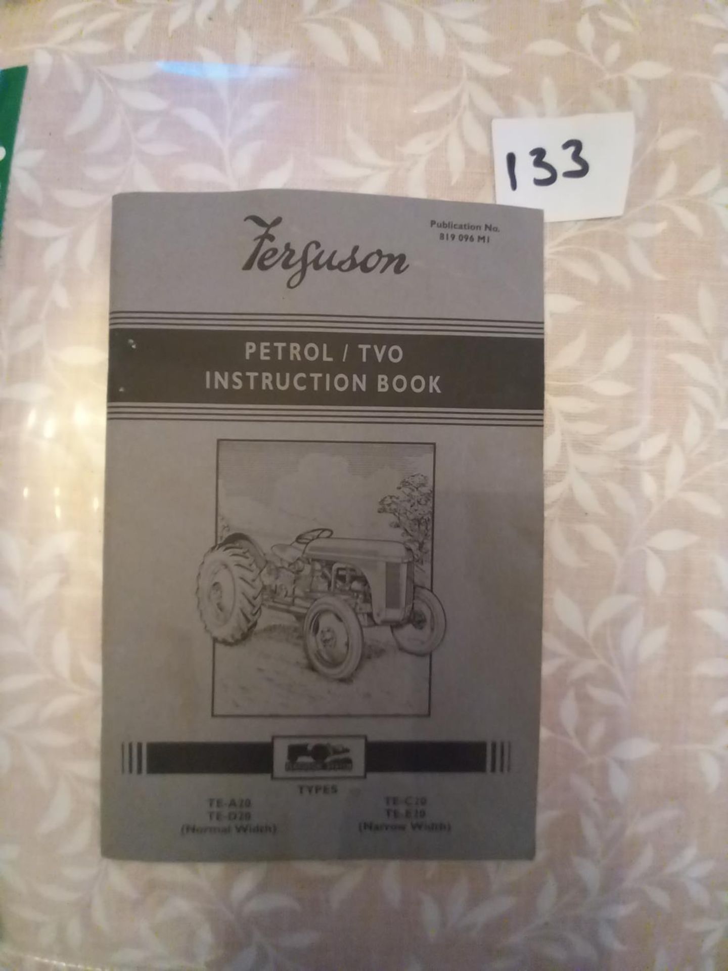 Ferguson TEA tractor. Petrol. sn. 111926. Reg. KPW 983 c/w operators manual - Image 6 of 6