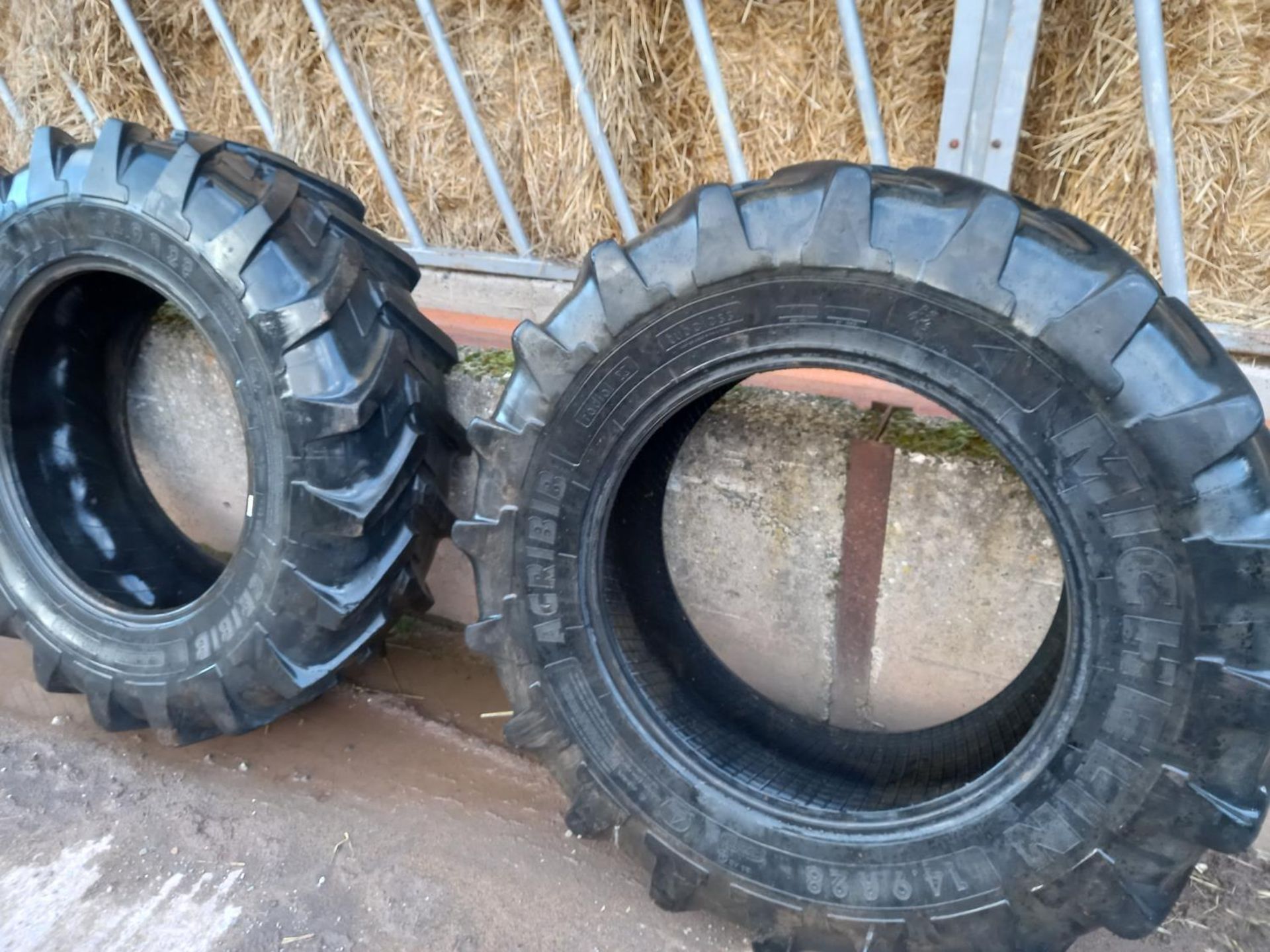 Pair of 14.9-28 tyres