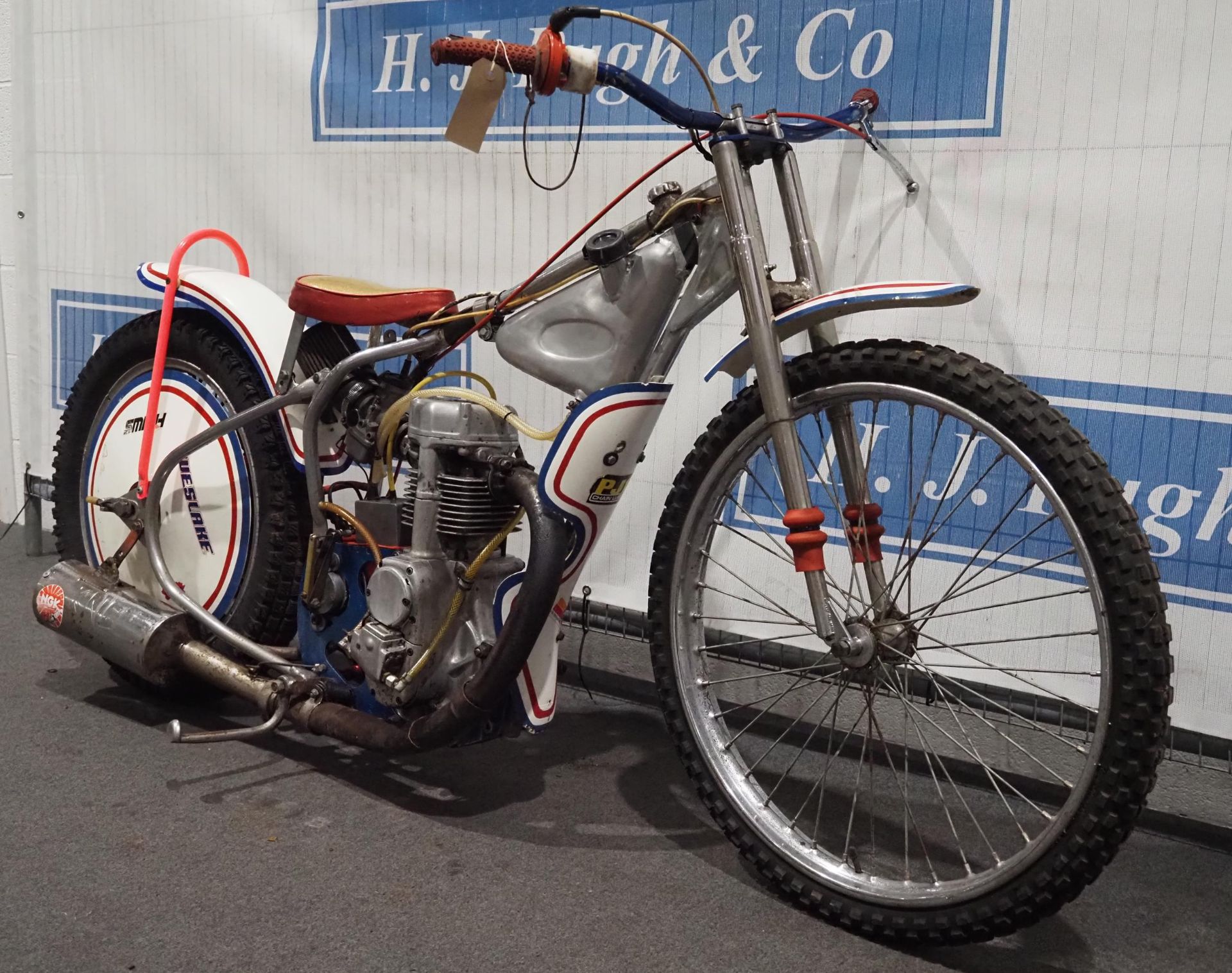 Weslake 500 speedway bike. Came from a collection, stored in a house for 5 years. Engine turns