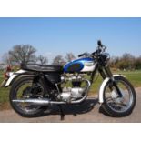 Triumph TR6 Trophy motorcycle. 1966. Matching engine and frame no. TR6RDU40711. Originally
