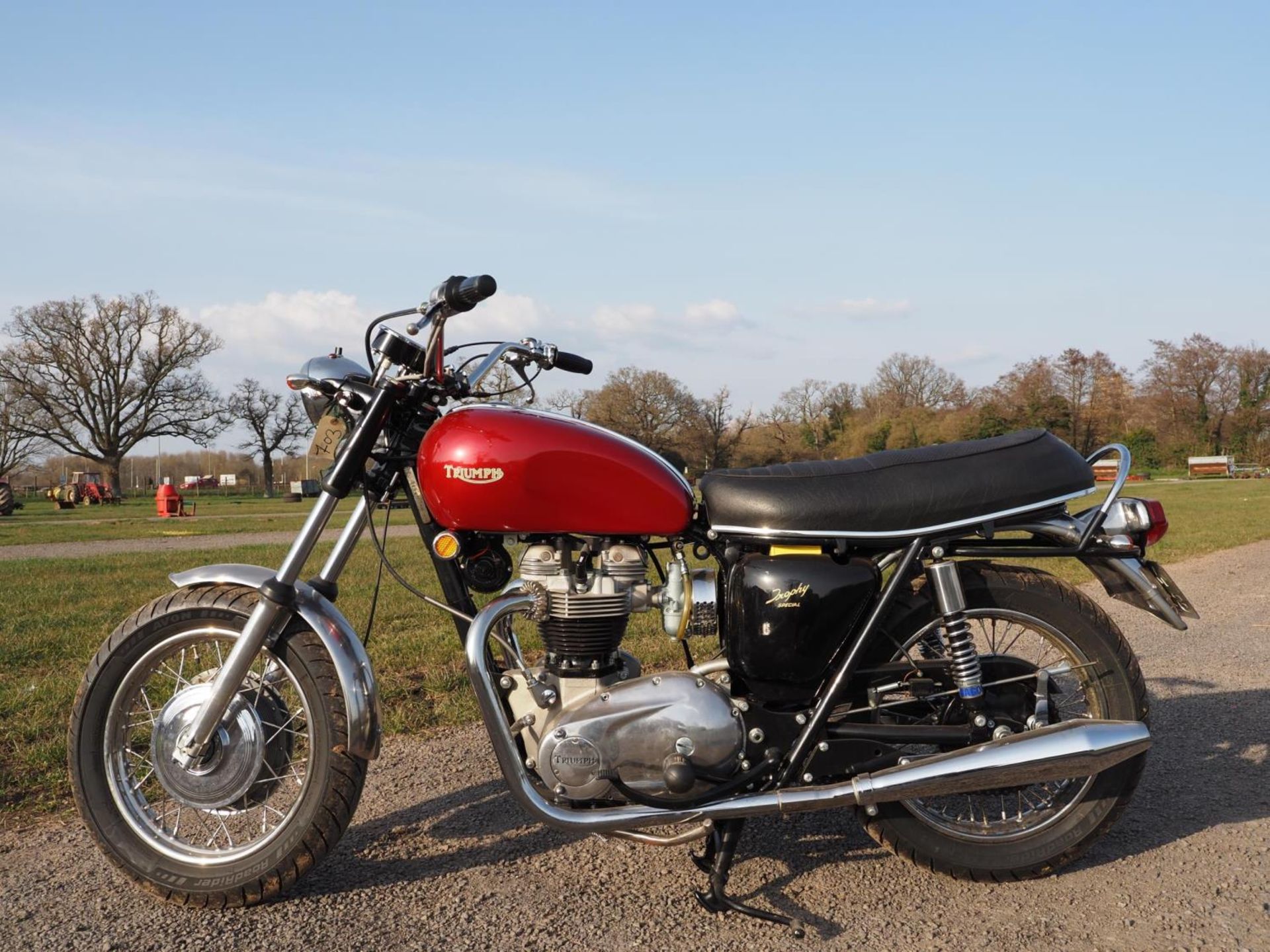 Triumph Tiger 650 motorcycle. 1969. Matching numbers. Genuine sale due to family bereavement c/w old - Image 10 of 11