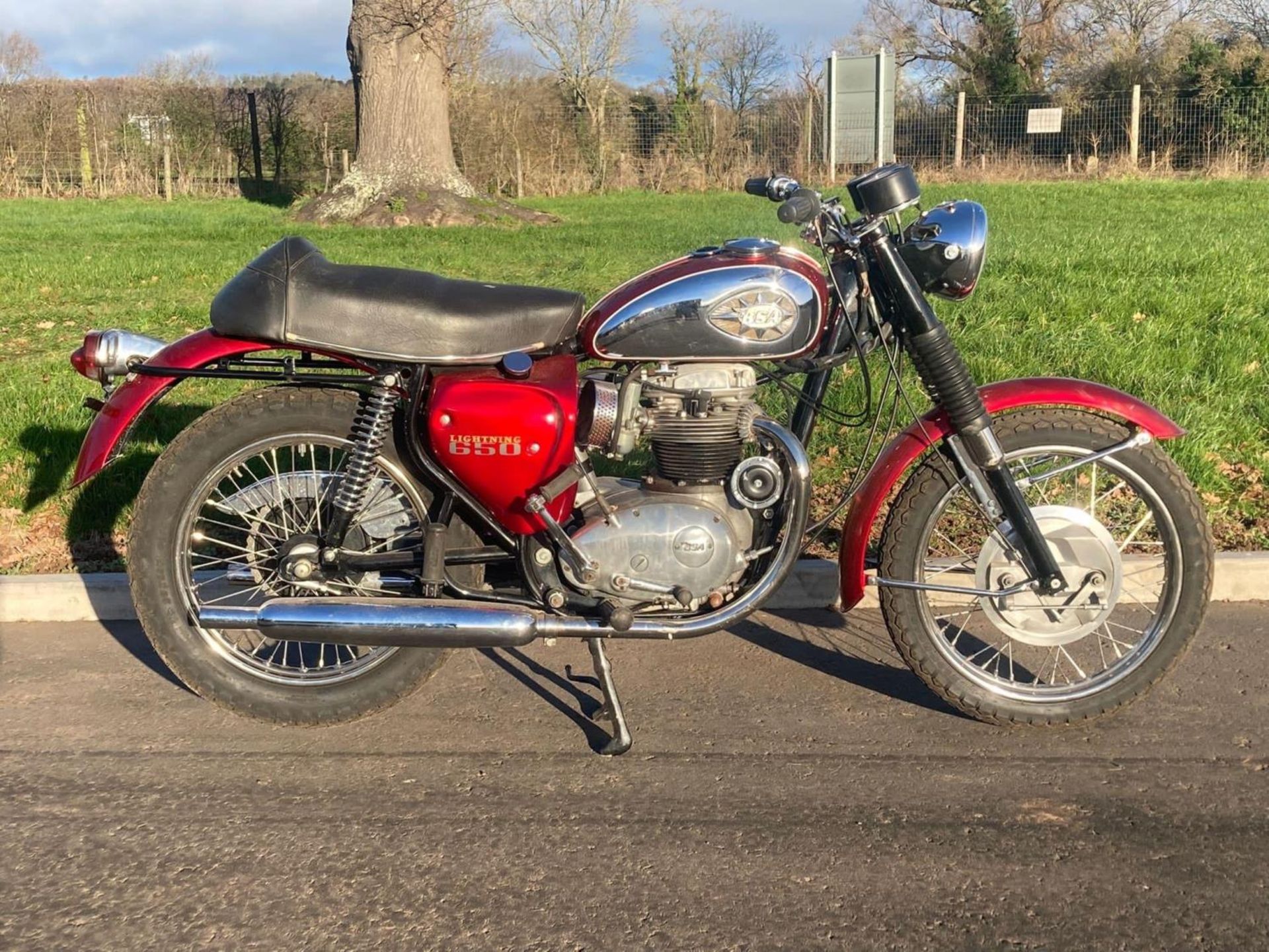 BSA 650 Lightning motorcycle. 1970 c/w BSA dating certificate and matching numbers. Reg. BHY 669H. - Image 10 of 10