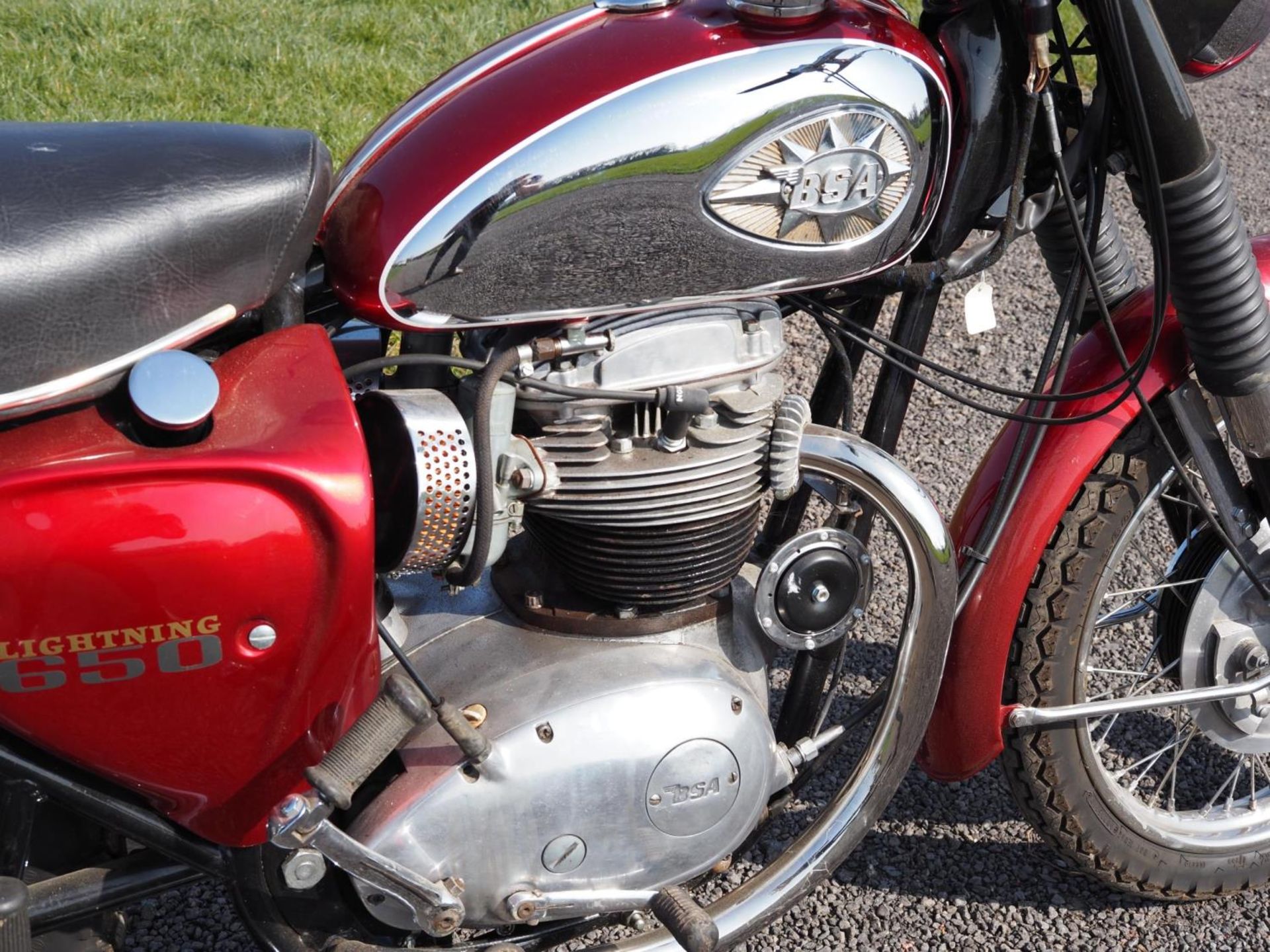 BSA 650 Lightning motorcycle. 1970 c/w BSA dating certificate and matching numbers. Reg. BHY 669H. - Image 3 of 10