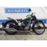 BSA L31-6 motorcycle. 1931. 349cc. Frame No. Y5/556. Engine No. Y6/298. Reg. LXS 588. V5