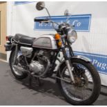 Honda CB200 motorcycle. 198cc. 1975. Frame No. CB2002026288. Engine No. CB200E-2026365. Reg. XHJ