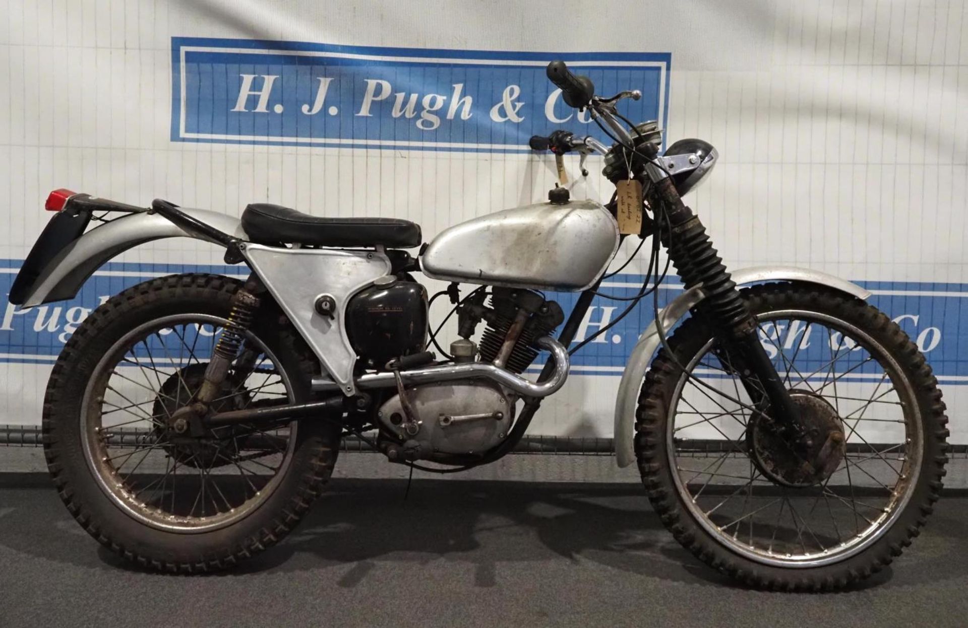 Triumph Tiger Cub trials motorcycle. 200cc. 1962. Engine turns over. Reg. 576 XVP. V5