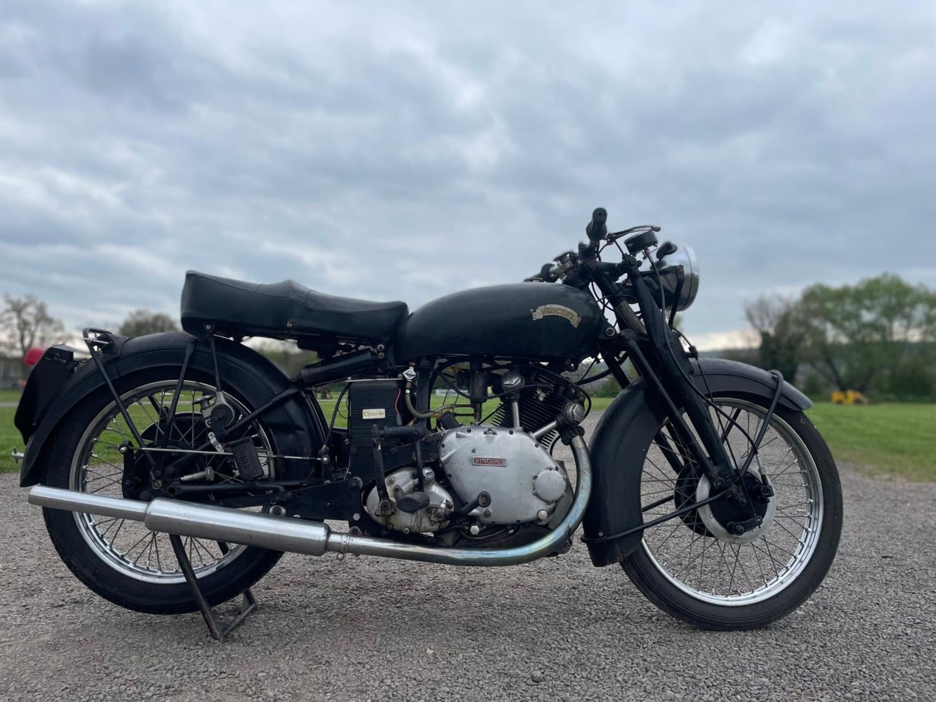 Vincent Comet motorcycle. 1950. Previous owner has owned this bike for 33 years, running before