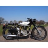 Norton ES2 motorcycle. 1951. Being sold as a deceased estate. Fitted with a 1947 Norton