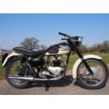 Triumph Tiger 110 motorcycle. 1958. Reg. UYT 950. Frame no. 015200. Engine no. 015200. This bike has