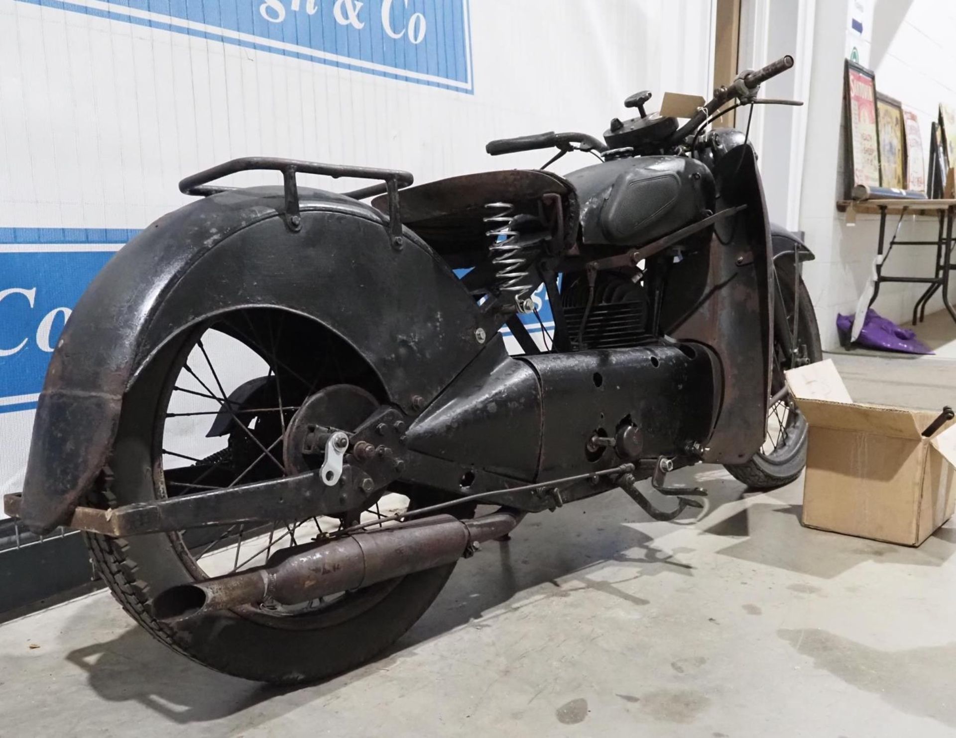 Francis Barnett Cruiser motorcycle. 249cc. 1939. Has been running but needs new wiring loom. Reg. - Image 6 of 7