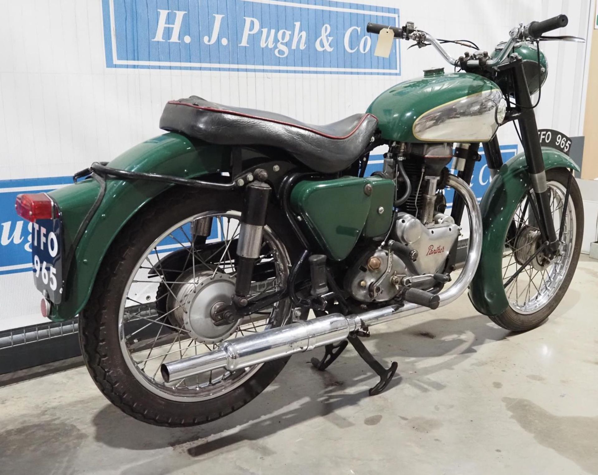 Panther Model 65 motorcycle. 250cc. 1958. Runs and rides. 12v Electrics. Reg. TFO 965. V5 and keys - Image 3 of 6