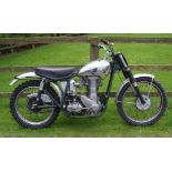 BSA B31 scrambler project. 1956/57. Frame converted to Goldie spec, B33 crankcases fitted with
