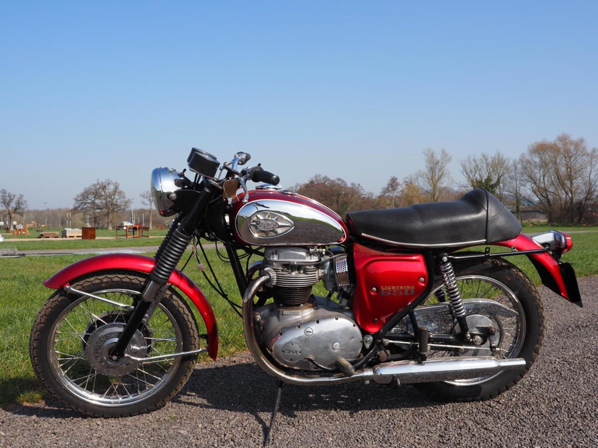 BSA 650 Lightning motorcycle. 1970 c/w BSA dating certificate and matching numbers. Reg. BHY 669H. - Image 8 of 10