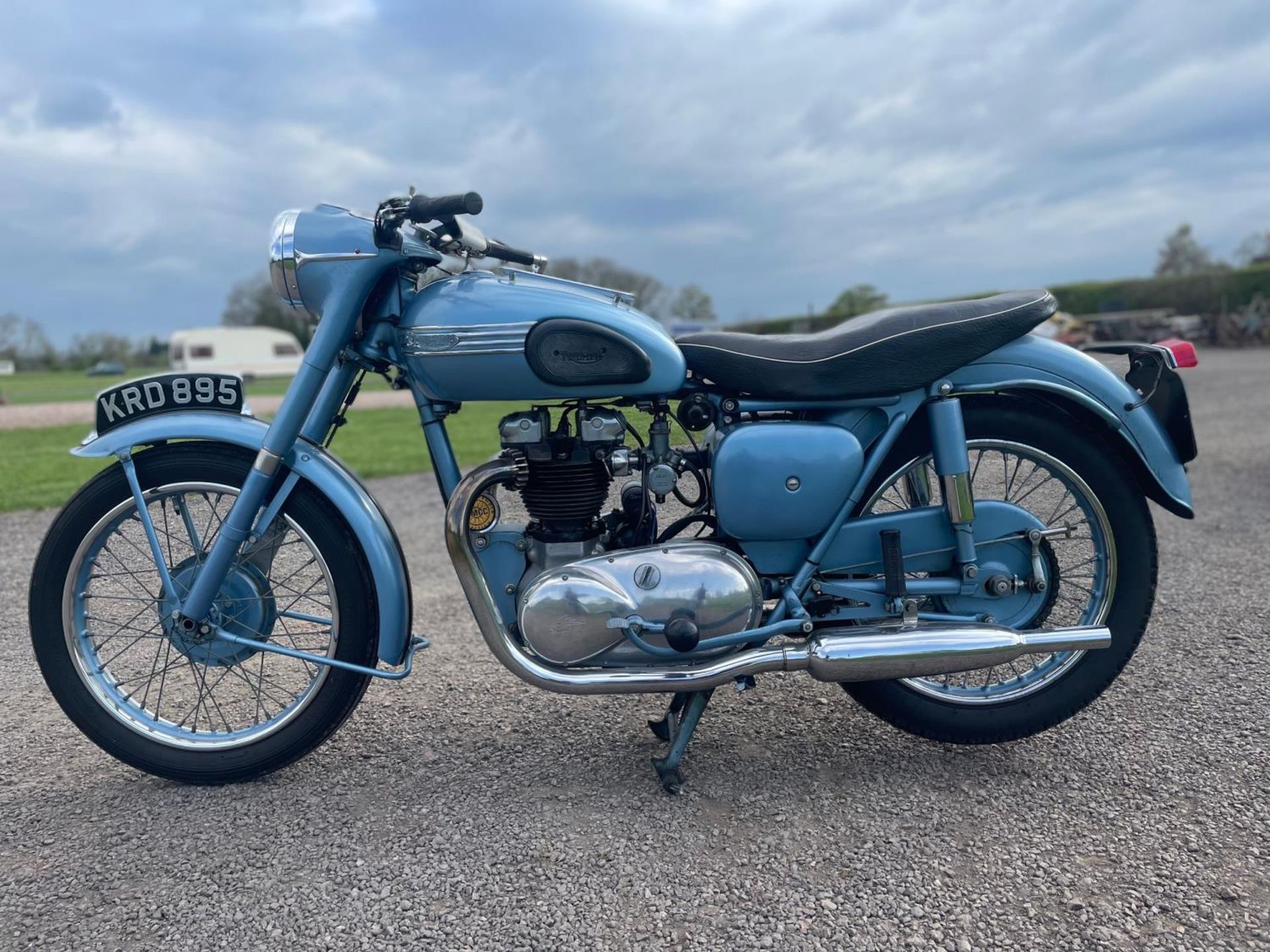 Triumph Thunderbird motorcycle. 650cc. 1955. Runs & rides. Matching engine and frame numbers. - Image 7 of 8