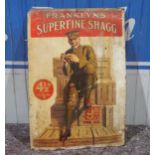 Franklin's Superfine Shag advertising showcard