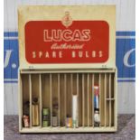 Lucas spare bulb display cabinet