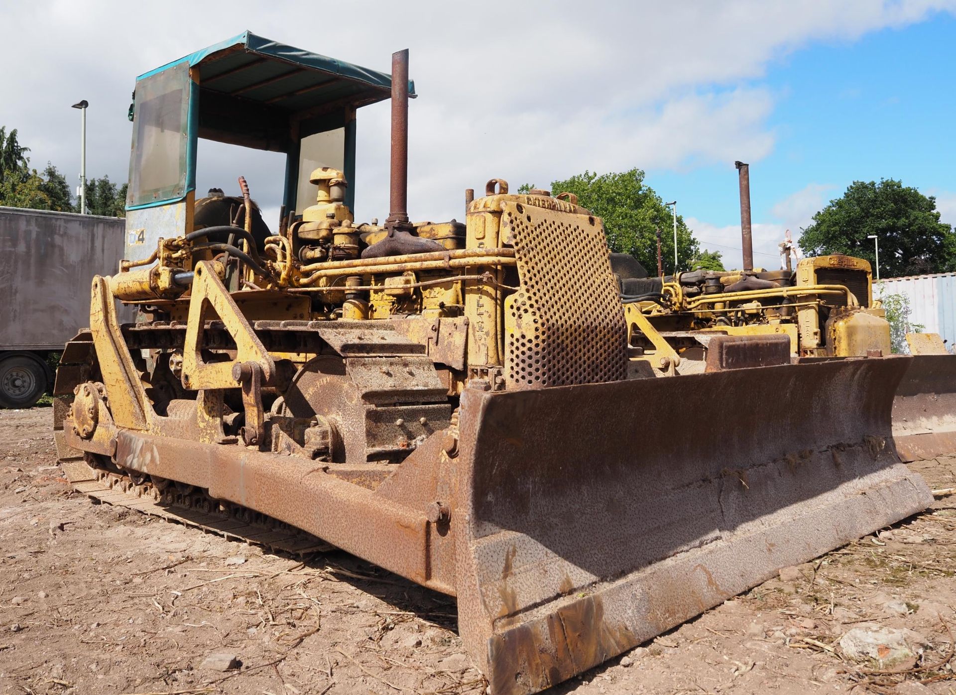 Caterpillar D4 diesel crawler. c/w cab, Hyster D4N winch and blade. SN- 7U42114