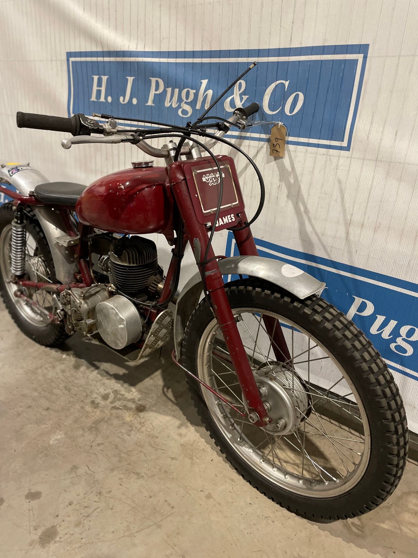 James Competition motorcycle. 1956. 197cc. Good competition bike. Reg RS7 345. V5 - Image 4 of 12