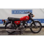 Honda CB125 motorcycle. 1975. Was running but needs a new coil and a bit of work done. Declared