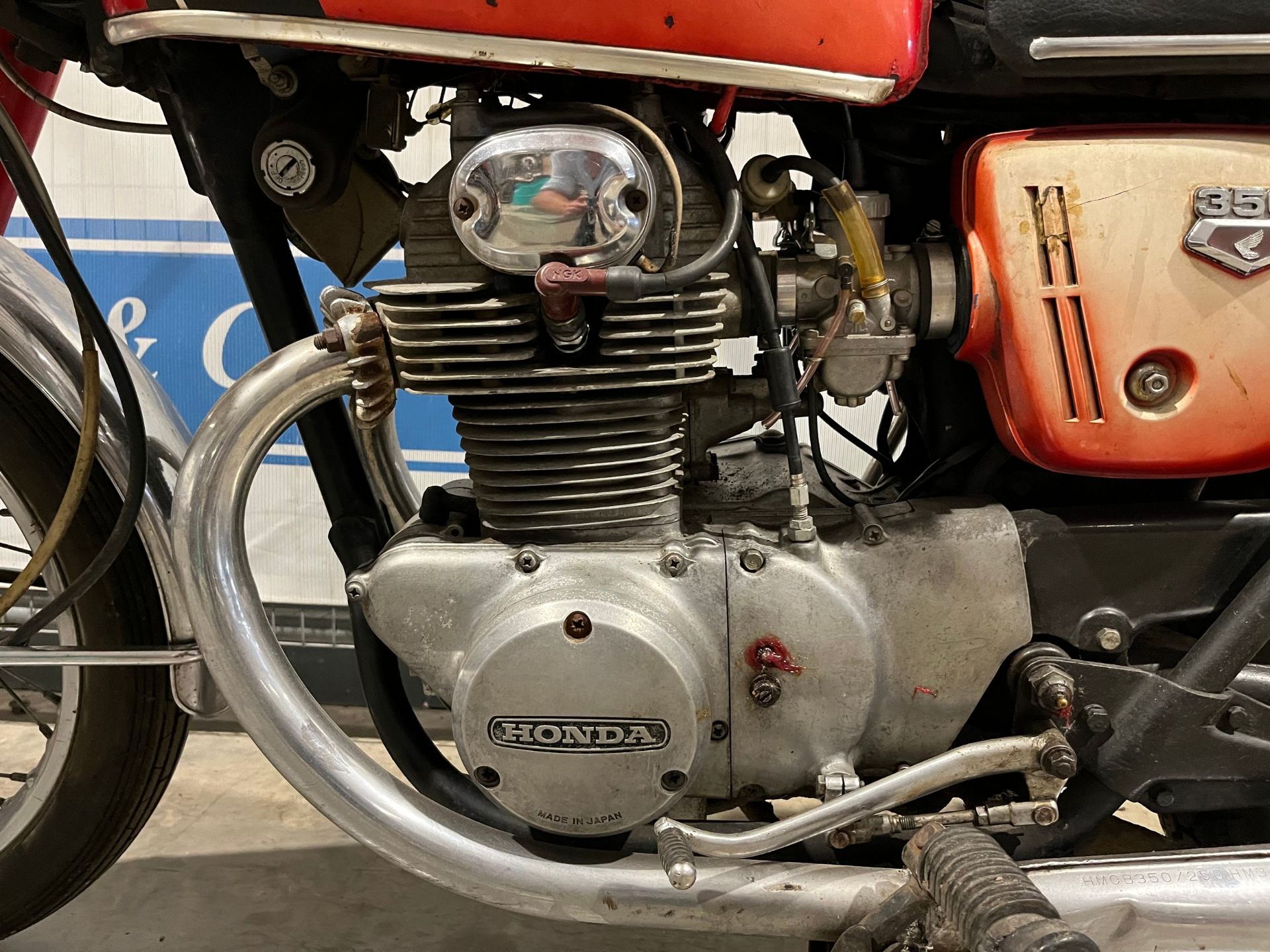 Honda CB350 motorcycle. 1971. Good project. This bike was running when it went into storage. Reg FMW - Image 4 of 10