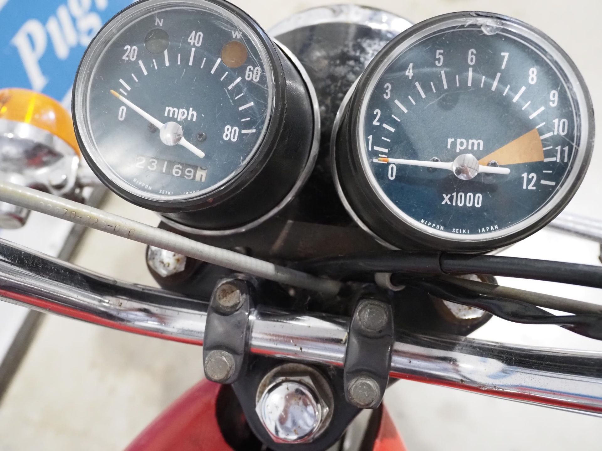 Honda CB125 motorcycle. 1975. Was running but needs a new coil and a bit of work done. Declared - Image 3 of 16