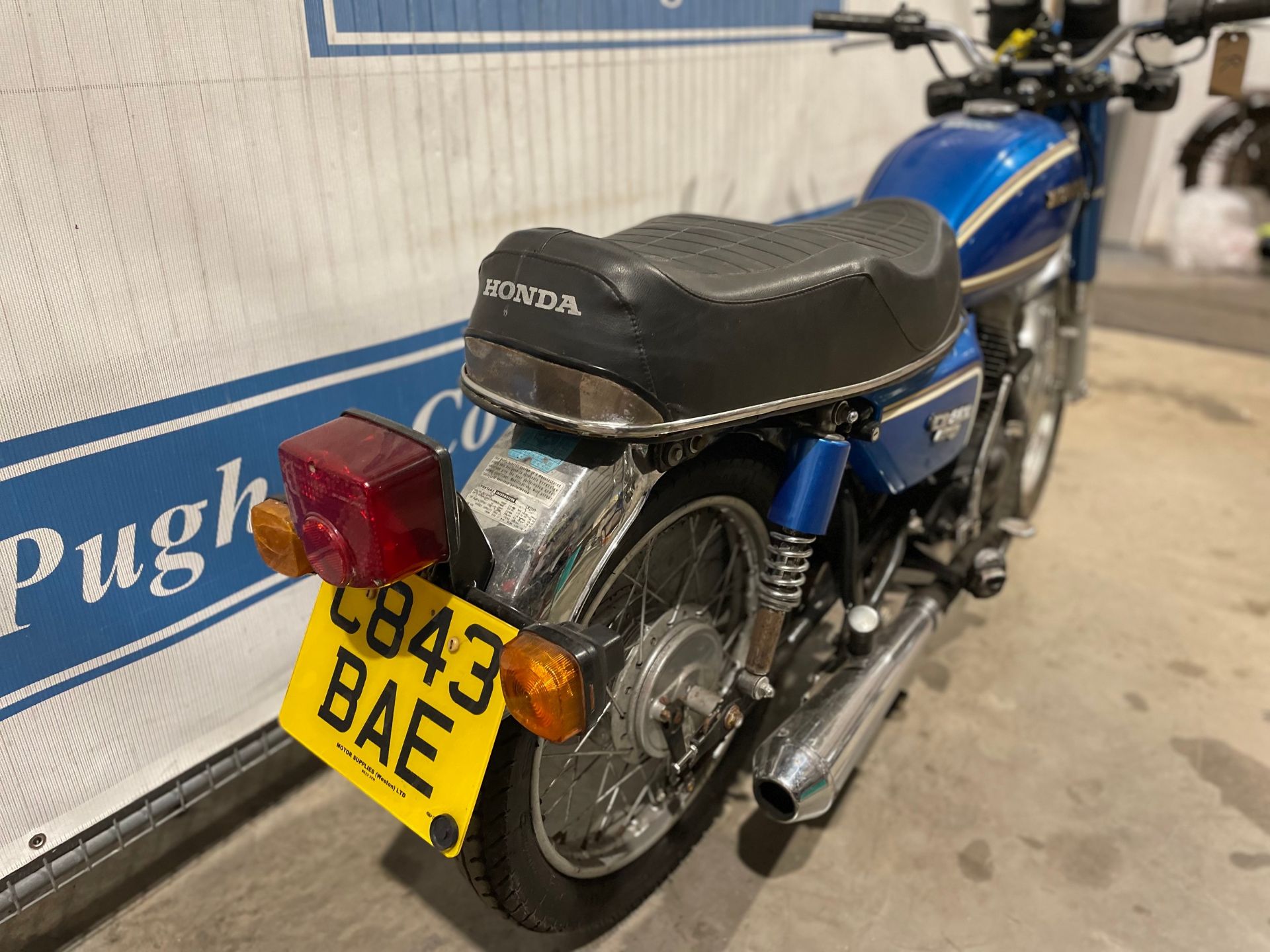 Honda CD200 motorcycle. 1986. Being sold due to illness. c/w Old MOTs and service books. Reg C843 - Image 9 of 10