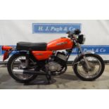 Benelli 250cc motorcycle. 250cc. 1975. Runs and rides. Reg. HFH 696N. V5 and keys