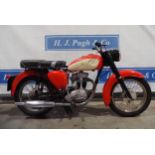 BSA C15 motorcycle. 1960. 250cc. Part restored and needs finishing. Reg. 993 AOP. Old log book