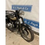 Triumph T110 motorcycle. 1958. 650cc. Easy to ride. C/w some history. Reg 354 XVT. V5