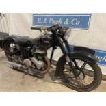 Ariel VB motorcycle. 1950. 600cc. Rare machine originally for military and sidecar use. Good