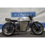 BSA B50 Road Racer rolling chassis. Believed to have been raced on the Isle of Mann. Part of the