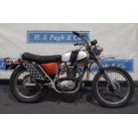 BSA A25 Trails motorcycle. 1971. Frame No. NE01353B25T. C/w Nova docs