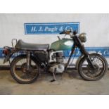 BSA B25 motorcycle. 1969. Frame No. B25513915. C/w Nova docs