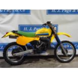 Suzuki PE 175 motocross bike. 1982. 175cc. Runs and rides, came from a collection, alloy fuel