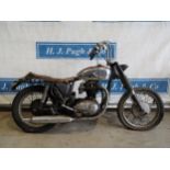 BSA A50 motorcycle. Damage to front of engine/gearbox. Frame no. A65.19769. C/w Nova docs