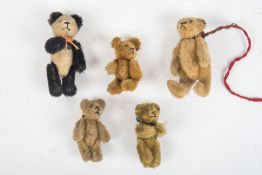 5 Miniatur Teddys von Steiff