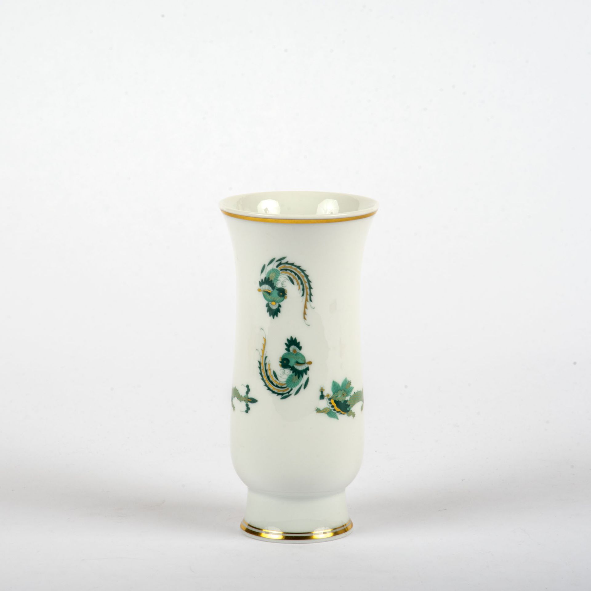 Vase Meissen, reicher, grüner Drache