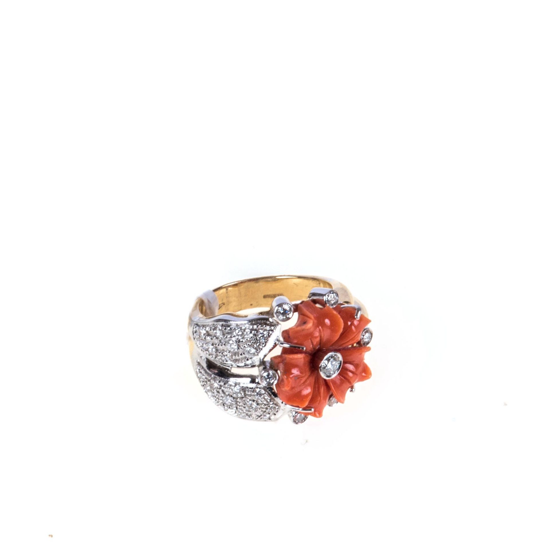 Diamant-Korallen-Ring