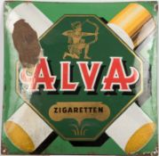 Werbeschild  ALVA Zigaretten
