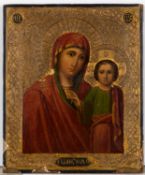 Ikone  Gottesmutter Kasan, Russland, 19. Jh