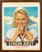 Seltenes Werbeplakat SIMON ARZT Cigaretten