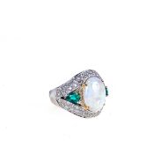 Opal-Brillant-Smaragdring