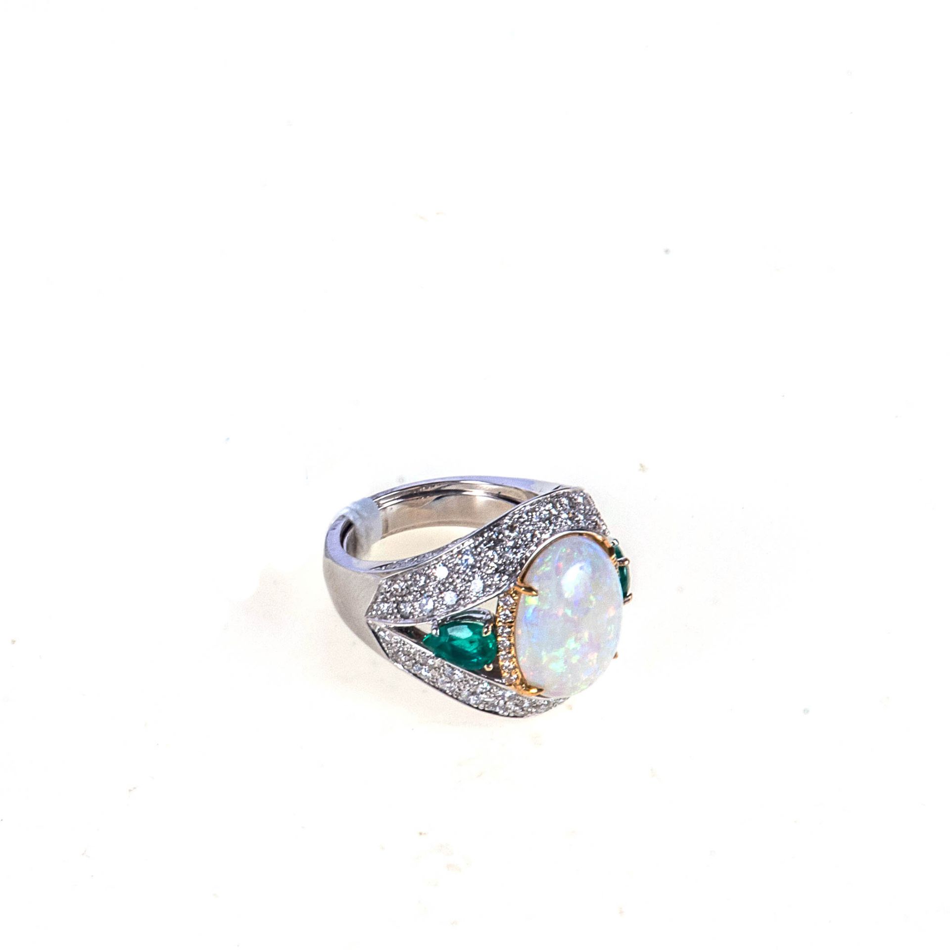 Opal-Brillant-Smaragdring - Bild 2 aus 2