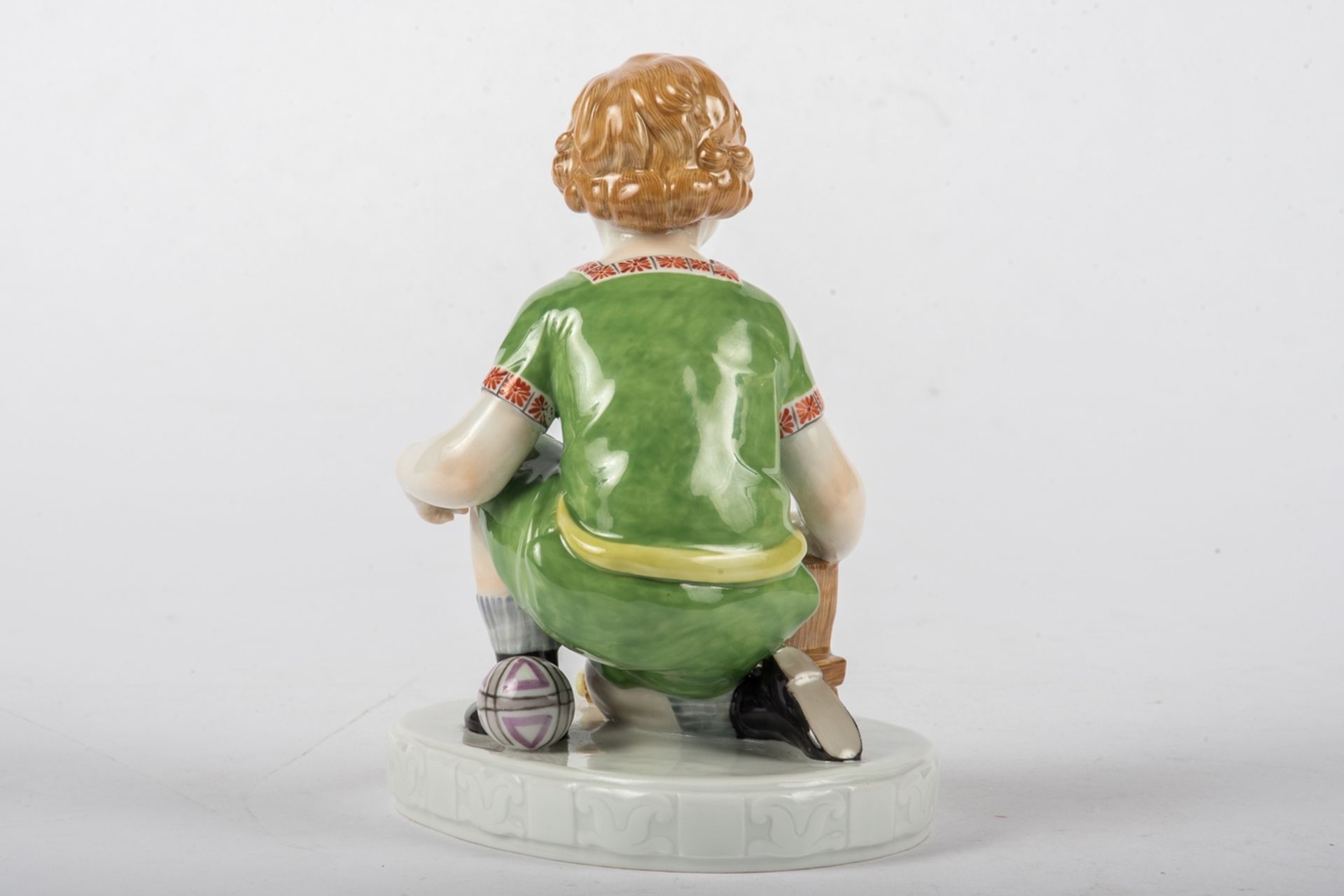 MEISSEN FIGUR Kind mit Lokomotive - Bild 2 aus 4