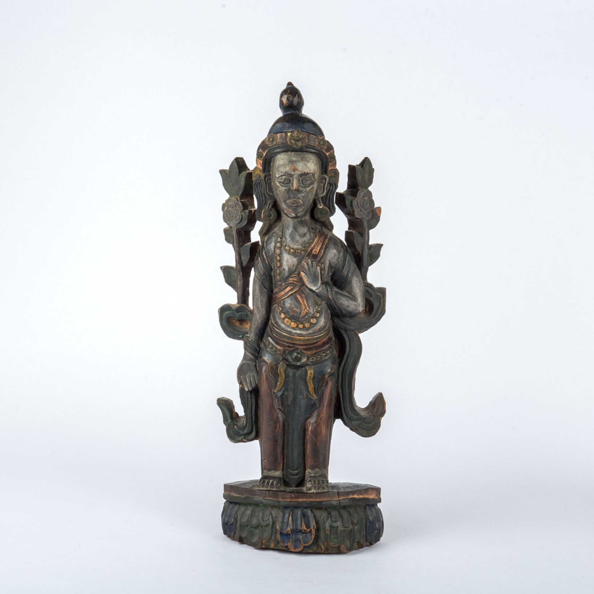 Geschnitzte Figur Nepal, 19. Jh.