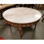 Continental Early Marble Topped Table - possibly Italian - 80cm diameter by 45h