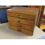 Vintage Four-Drawer Craftsman/Apprentice Chest (approx 15"" x 12"" x 12"")