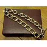 9ct Gold Large Link Figaro Bracelet - 25g weight